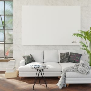 Living,Room,With,Couch,And,Mockup,Pictures.,Clipping,Path,For